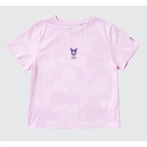 Uniqlo x Sanrio Kuromi UT Cropped Graphic T-Shirt in Pink
